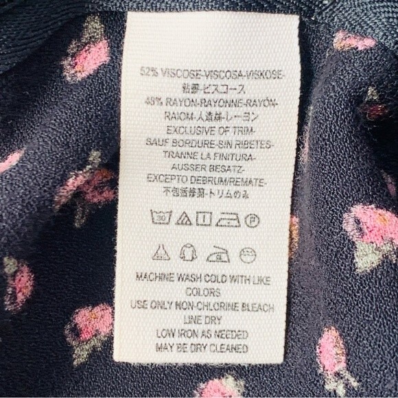 Free People Jumpsuit S 2 Floral Black Wide Leg Preppy Boho Cottagecore Coquette - Picture 9 of 12